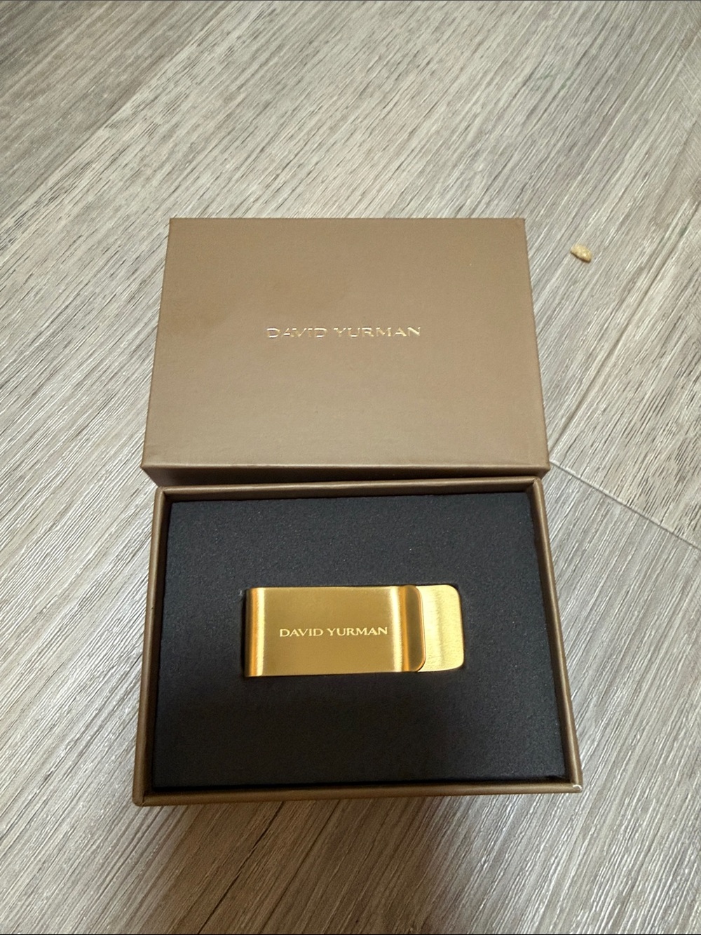 David Yurman Gold Money Clip with Logo